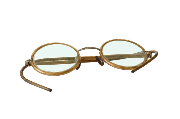 Vintage Runda Glasögon Isolerad Vit Bakgrund — Stockfoto