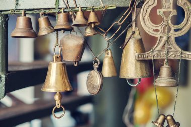 Diferent vintage çan, seçici odak kümesi