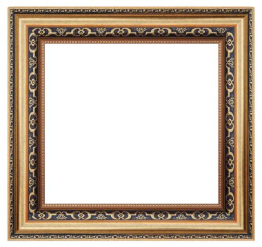 İzole beyaz bir arka plan üzerinde Vintage altın çerçeve