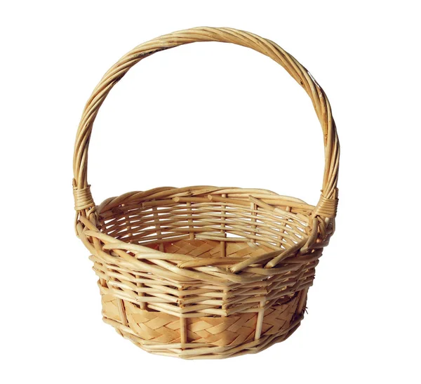 Plated Basket White Background Isolated — Stock Photo, Image