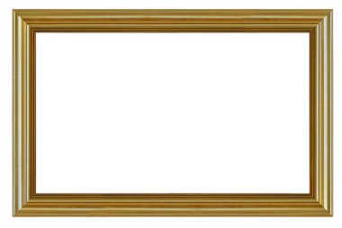 İzole beyaz bir arka plan üzerinde Vintage altın çerçeve