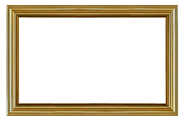 Vintage Gouden Frame Een Witte Achtergrond Geïsoleerd — Stockfoto