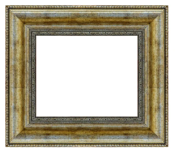 Vintage Golden Frame White Background Isolated — Stock Photo, Image