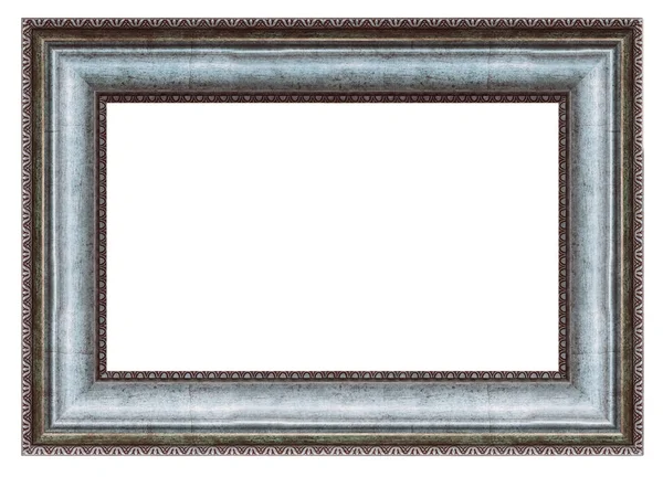 Vintage Zilveren Frame Een Witte Achtergrond Geïsoleerd — Stockfoto