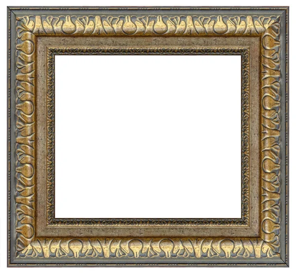 Vintage Gouden Frame Een Witte Achtergrond Geïsoleerd — Stockfoto