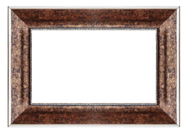 Vintage Brown Frame White Background Isolated — Stock Photo, Image