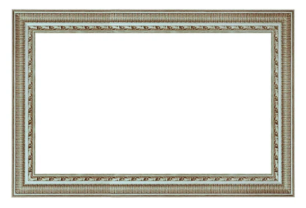 Vintage Silver Frame White Background Isolated — Stock Photo, Image