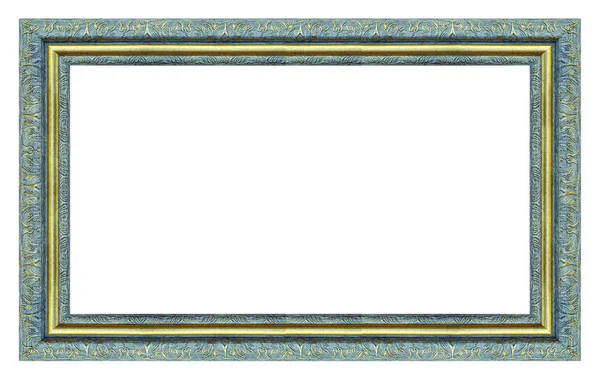 Vintage Groene Gouden Frame Een Witte Achtergrond Geïsoleerd — Stockfoto