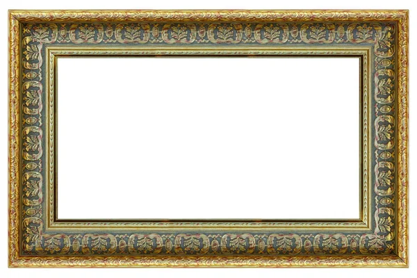 Vintage Gouden Frame Een Witte Achtergrond Geïsoleerd — Stockfoto