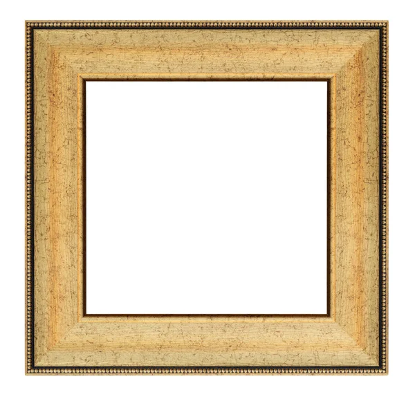 Vintage Gouden Frame Een Witte Achtergrond Geïsoleerd — Stockfoto