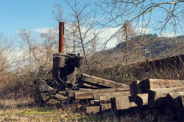 Velho Tanque Abandonado Enferrujado Trailer — Fotografia de Stock