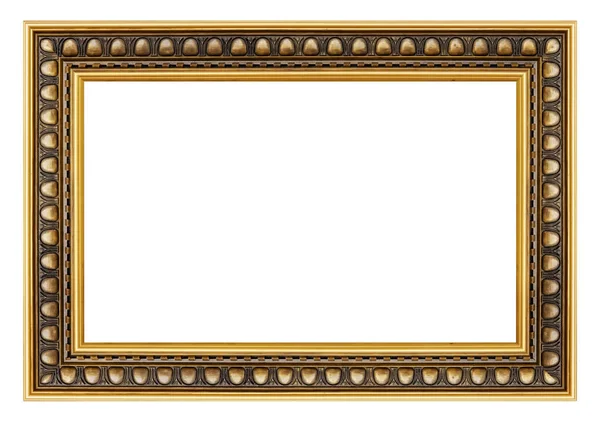 Vintage Gouden Frame Een Witte Achtergrond Geïsoleerd — Stockfoto