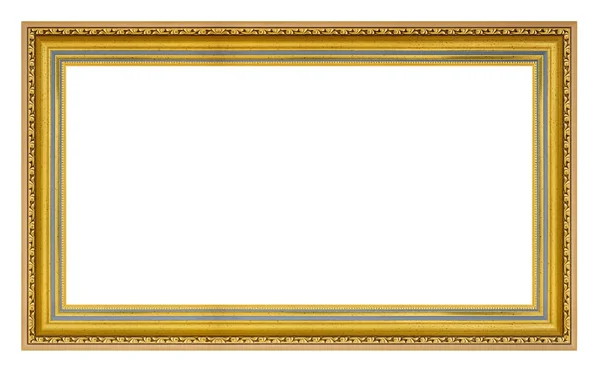 Vintage Gouden Frame Een Witte Achtergrond Geïsoleerd — Stockfoto