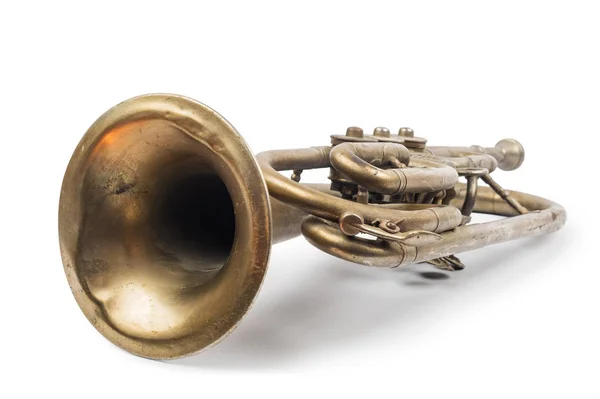 Oude gouden trompet — Stockfoto