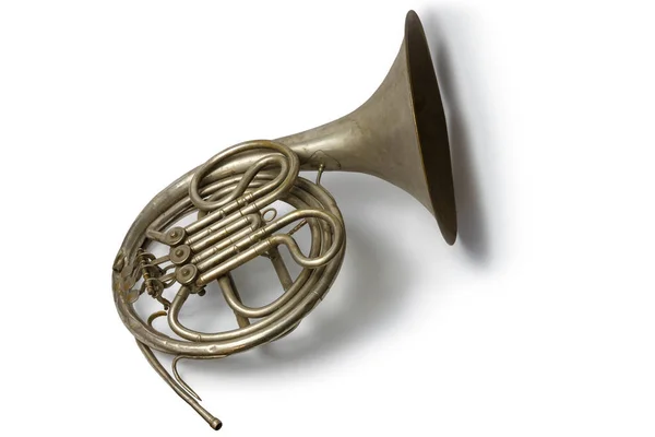 Old vintage French horn — Stock Photo, Image