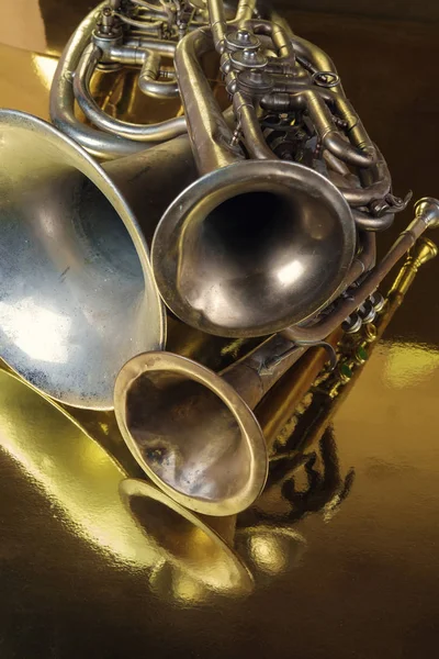 铜管乐器 — 图库照片