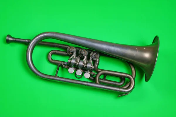 Gamla silver trumpet — Stockfoto