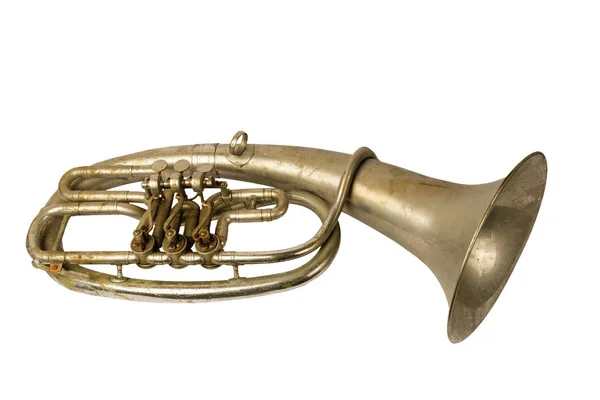 Old vintage French horn — Stock Photo, Image