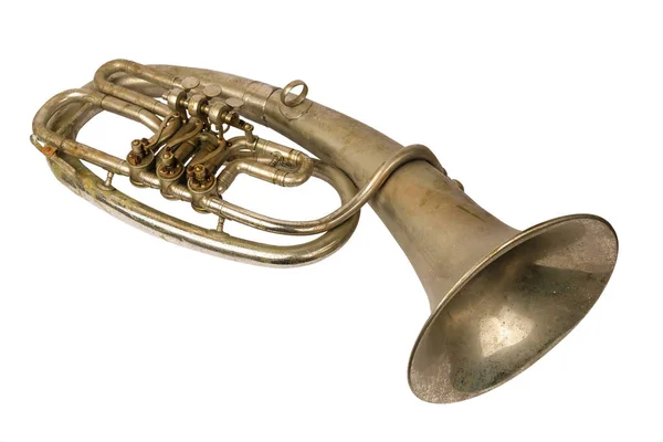 Old vintage French horn — Stock Photo, Image