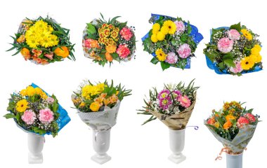 renkli bahar çiçek buketi