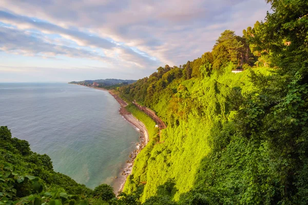 Sahilin güzel manzaralı yaz manzarası 