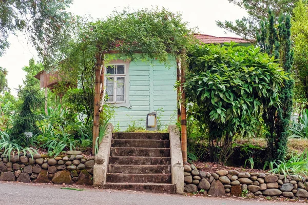 绿色木房子 — 图库照片