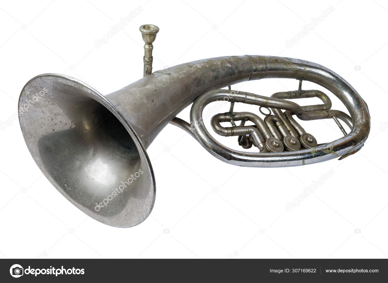 Old vintage French horn Stock Photo by ©naskami 307169622