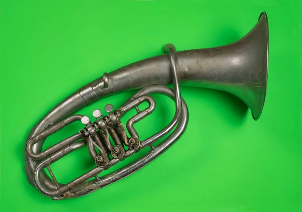 Old vintage French horn — Stock Photo, Image