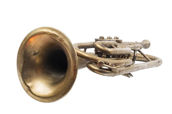 Oude gouden trompet — Stockfoto