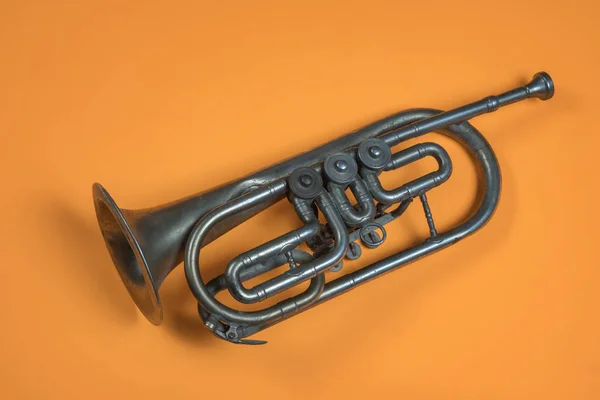 Oude zilveren trompet — Stockfoto