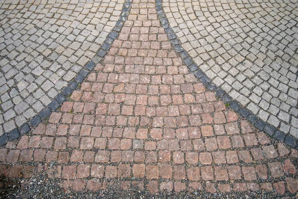 Vintage Tradycyjny Bruk Kamienny Kolor Streszczenie Tła Starego Bruku Brukowego — Zdjęcie stockowe