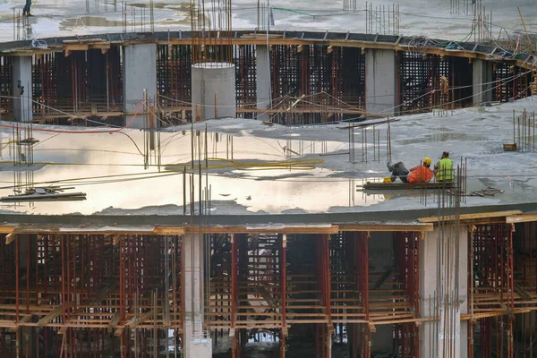 Batumi Georgia June 2020 Workers Construction Site Break — Stock Photo, Image