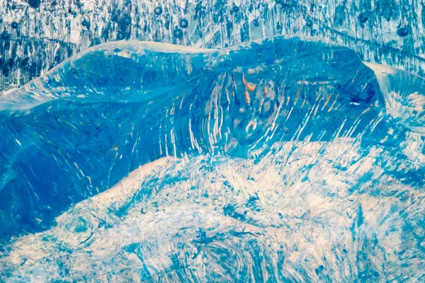 冰结构的抽象背景 蓝色透明冰形状 — 图库照片