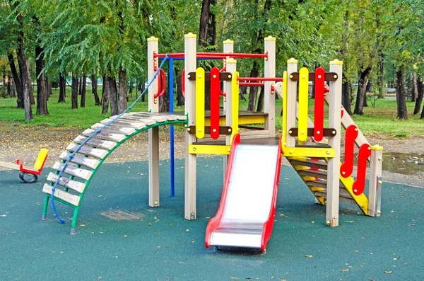 Parque Infantil Parque Público Rusia Otoño — Foto de Stock