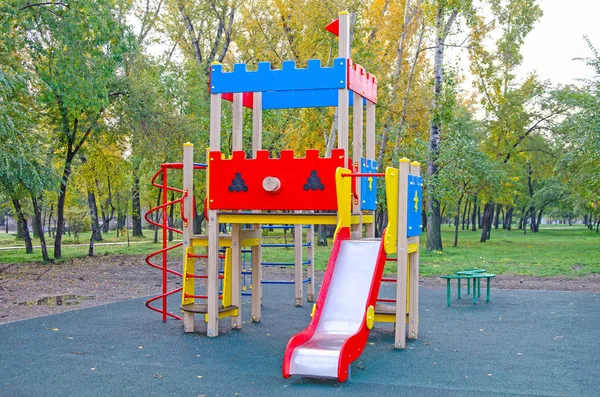 Parque Infantil Parque Público Rusia Otoño — Foto de Stock