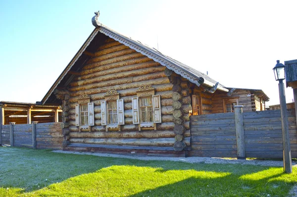 Wooden Architecture Old Russian Village Wooden Houses Russia Siberia — Stock Photo, Image