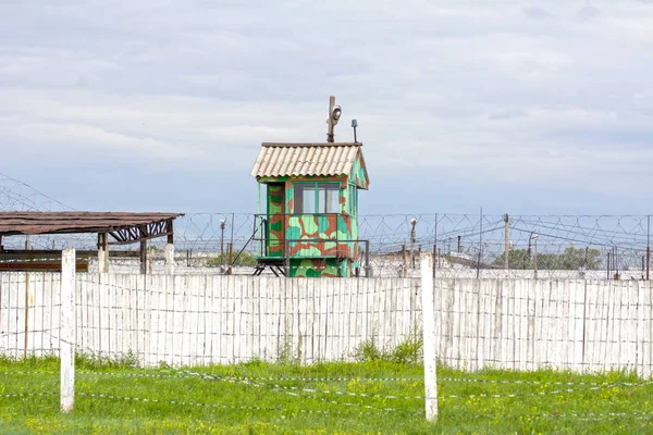 Ogrodzenia Straży Wieży Więzienia Rosja Siberia — Zdjęcie stockowe