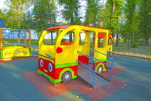 Parque Infantil Parque Público Ciudad Provincial Rusia — Foto de Stock