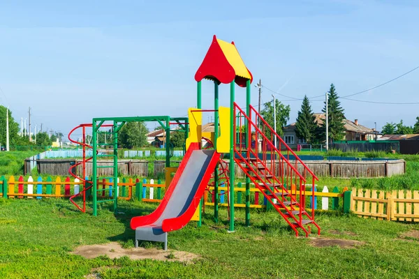 Parque Infantil Província Aldeia Rússia — Fotografia de Stock