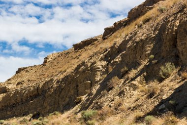 Doğu Washington Palouse geniş genişlik Çöl manzaralı mavi gökyüzü ve bulutlar