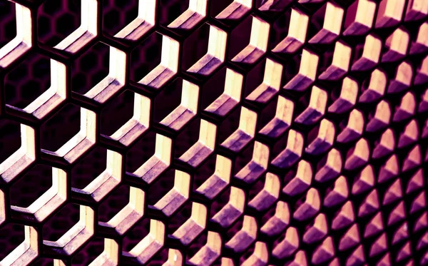 Surreal abstract honeycomb pattern with heavy shadows bright highlights