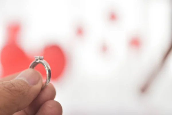 Close Hand Holding Wedding White Background — Stock Photo, Image