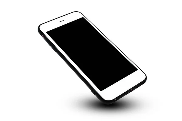 Mobiles Smartphone Auf Weißem Hintergrund Mobiltelefon — Stockfoto