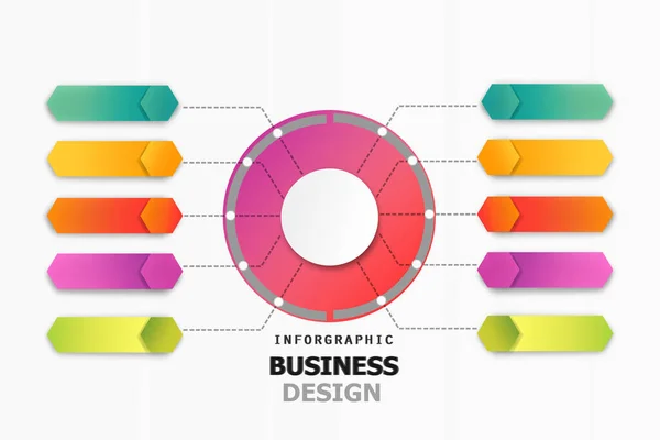 Info Graphic Business Design White Background — Stock Photo, Image