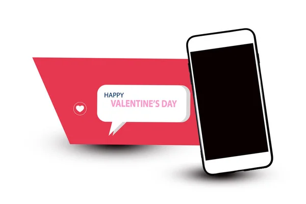Handy Chat Mit Liebesmeldungen Zum Valentinstag — Stockfoto