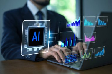 Gerçek zamanlı kodlama, algoritma optimizasyonu ve veri odaklı karar alma ile yapay zeka arayüzü üzerinde çalışan modern veri bilimci.