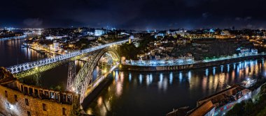 Ponte Porto oteli köprü Luis, gece görünümü