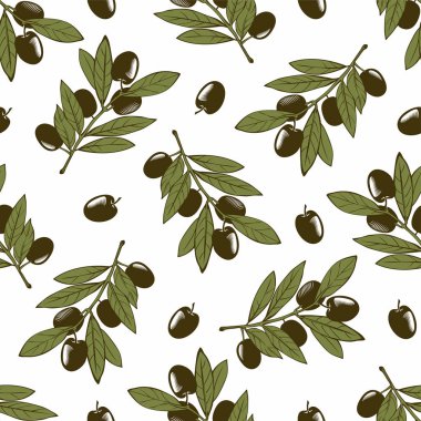 Vektör zeytin seamless modeli.