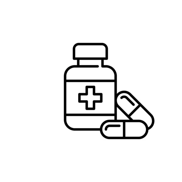 Значок Вектора Аптеки Вэйл Таблетками Медицинские Препараты Лекарства Лицензионные Стоковые Векторы