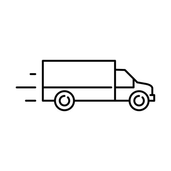 Transport Car Vector Icon Delivery Cargo Transportation Symbol — Stock Vector